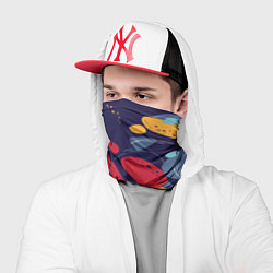 Бандана-труба Красное абстрактное пятно, цвет: 3D-принт — фото 2