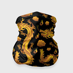 Бандана-труба Golden dragons, цвет: 3D-принт