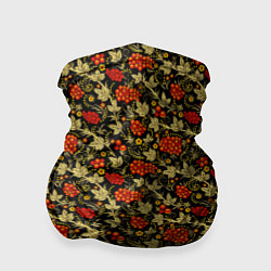 Бандана-труба Хохлома - красные ягоды, цвет: 3D-принт