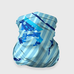 Бандана-труба Синие линии, цвет: 3D-принт