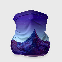 Бандана-труба Neon mountains - Vaporwave, цвет: 3D-принт
