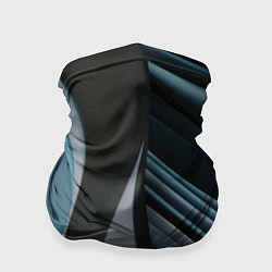 Бандана-труба Волнообразные синие пластины во тьме, цвет: 3D-принт