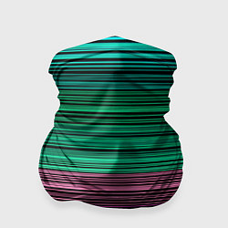 Бандана-труба Разноцветные неоновые шелковые нити, цвет: 3D-принт