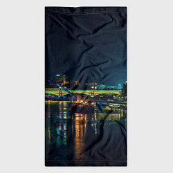 Бандана-труба Неоновый ночной город, цвет: 3D-принт — фото 2