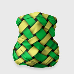 Бандана Жёлто-зелёная плетёнка - оптическая иллюзия