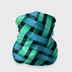 Бандана-труба Сине-зелёная плетёнка - оптическая иллюзия, цвет: 3D-принт