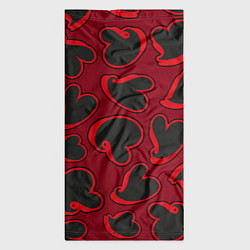 Бандана-труба Black hearts, цвет: 3D-принт — фото 2