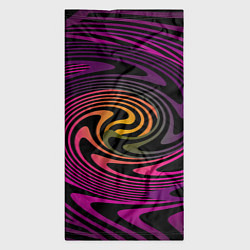Бандана-труба Бордово черный абстрактный узор спираль, цвет: 3D-принт — фото 2