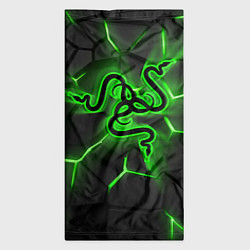 Бандана-труба Razer neon logo, цвет: 3D-принт — фото 2