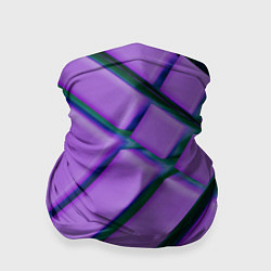 Бандана-труба Фиолетовый фон и тёмные линии, цвет: 3D-принт