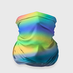 Бандана-труба Разноцветные абстрактные полосы под стеклом, цвет: 3D-принт