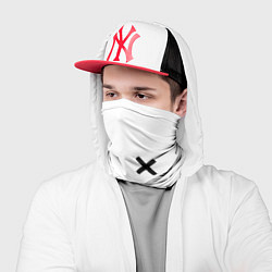 Бандана-труба Черно-белый X, цвет: 3D-принт — фото 2