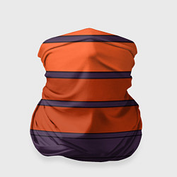Бандана-труба Полосатый фиолетово-оранжевый узор, цвет: 3D-принт
