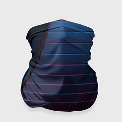Бандана Абсрактная лестничная тёмно-синяя текстура