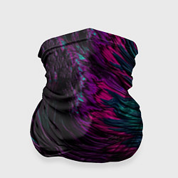 Бандана-труба Красно - фиолетовая волна, цвет: 3D-принт
