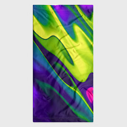 Бандана-труба Сине-зелёное и фиолетовое абстрактное слияние, цвет: 3D-принт — фото 2