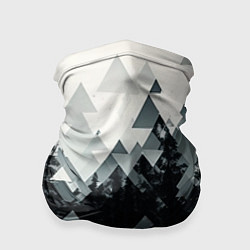 Бандана-труба Абстракция зимнего леса, цвет: 3D-принт