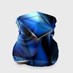 Бандана-труба Polygon blue abstract, цвет: 3D-принт