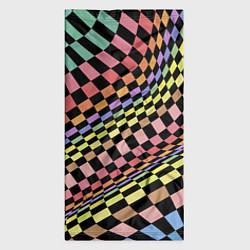 Бандана-труба Colorful avant-garde chess pattern - fashion, цвет: 3D-принт — фото 2