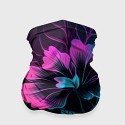 Бандана-труба Неоновый цветок, цвет: 3D-принт