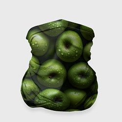 Бандана-труба Сочная текстура из зеленых яблок, цвет: 3D-принт
