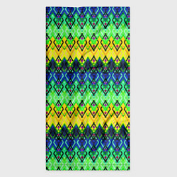Бандана-труба Разноцветный желто-синий геометрический орнамент, цвет: 3D-принт — фото 2