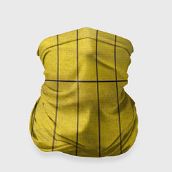 Бандана-труба Жёлтый фон и чёрные параллельные линии, цвет: 3D-принт