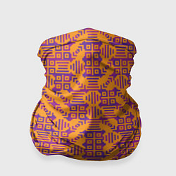 Бандана-труба Фиолетовый векторный узор, цвет: 3D-принт