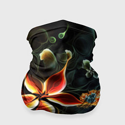 Бандана-труба Абстрактные цветы, цвет: 3D-принт