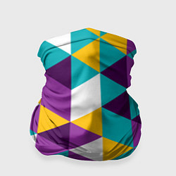 Бандана-труба Разноцветный ромбический паттерн, цвет: 3D-принт