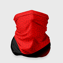 Бандана-труба Геометрическая униформа - красная, цвет: 3D-принт