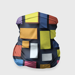 Бандана-труба Тетрис цветные кубики, цвет: 3D-принт