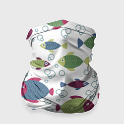 Бандана-труба Милые рыбки, цвет: 3D-принт