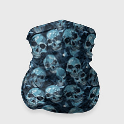 Бандана-труба Синие черепа, цвет: 3D-принт