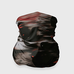 Бандана-труба Чёрные и красные волны, цвет: 3D-принт