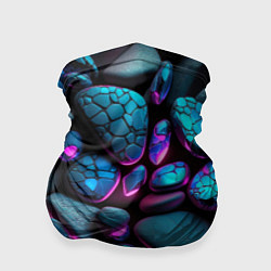 Бандана-труба Неоновые камни, цвет: 3D-принт