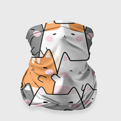 Бандана-труба Семья котиков, цвет: 3D-принт
