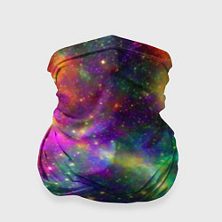 Бандана-труба Яркий неоновый космос, цвет: 3D-принт