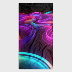 Бандана-труба Неоновые волны, цвет: 3D-принт — фото 2
