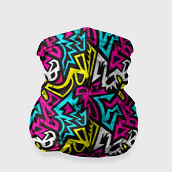 Бандана-труба Цветные зигзаги Colored zigzags, цвет: 3D-принт