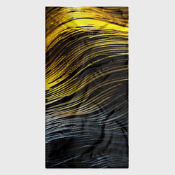 Бандана-труба Золотистые волны на черном, цвет: 3D-принт — фото 2