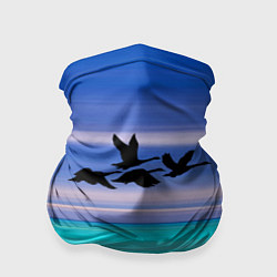 Бандана-труба Летят лебеди, цвет: 3D-принт