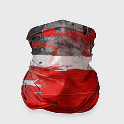 Бандана-труба Красная белая черная краска, цвет: 3D-принт