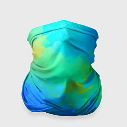 Бандана-труба Градиент сине-зелёных оттенков - нейросеть, цвет: 3D-принт