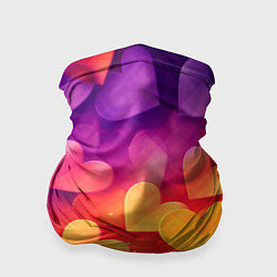 Бандана-труба Разноцветные сердечки, цвет: 3D-принт
