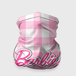 Бандана Барби лого розовая клетка