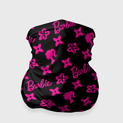 Бандана Барби паттерн черно-розовый