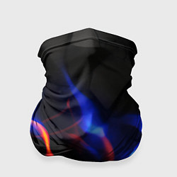 Бандана-труба Красное и синие свечение от черных плит, цвет: 3D-принт