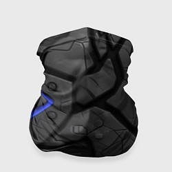 Бандана-труба Черные плиты с синей вставкой, цвет: 3D-принт