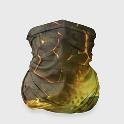 Бандана-труба Разлом плиты с лавой, цвет: 3D-принт